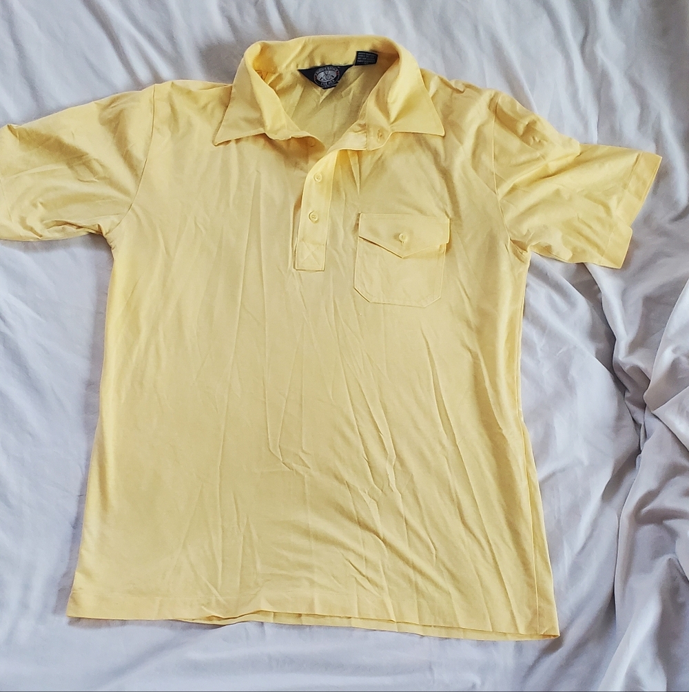 KnightsBridge for Men Vintage 1980's Polo Golf Shirt, Sz L Buttoned Pocket